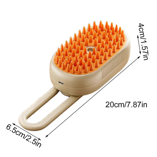 3 in 1 Pet Pamper Brush Coffee